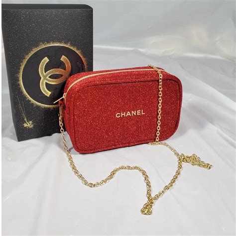 chanel beauty make up bag|chanel makeup pouch bag.